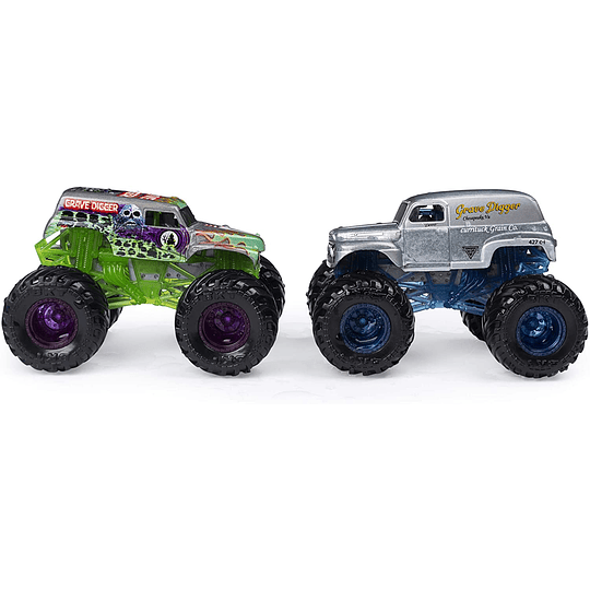 Grave Diggers Monster Jam 2020 Color Change 1:64 Escala 2-Pack