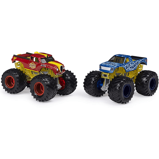Radical Rescue y Blue Thunder Monster Jam 2020 - Escala de cambio de color 1:64 paquete de 2