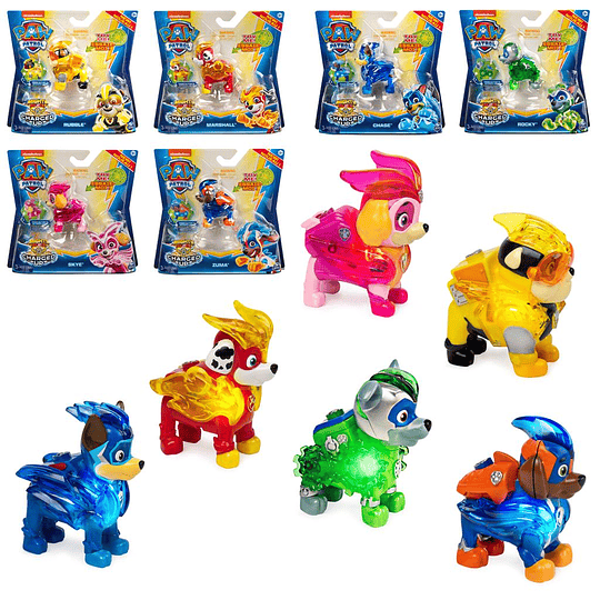Zuma Paw Patrol Figura Cachorros Héroes Súper Cargados, 