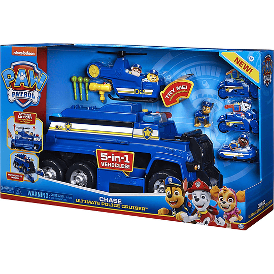 Chase 5 en 1 Ultimate Cruiser con luces y sonidos Paw Patrol
