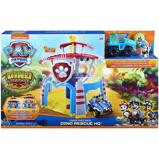 Dino Rex Torre de control Giratoria Paw Patrol