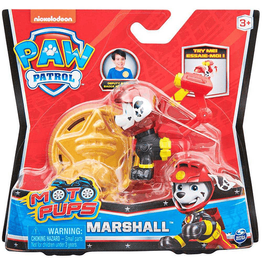Marshall figura mas insignia Moto Pups Paw Patrol 