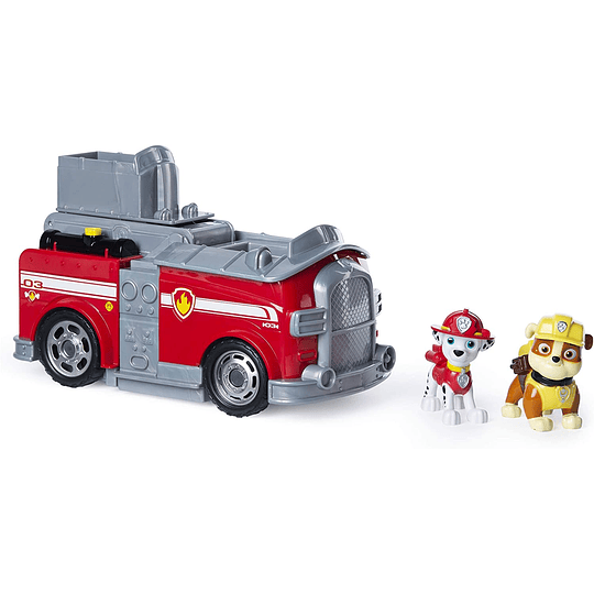 Marshall y Rubble Vehículo de Split-SSecond 2 vehículo en 1, Paw Patrol