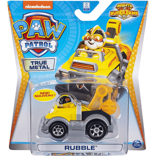 Rubble Mighty Pups True Metal Paw Patrol 