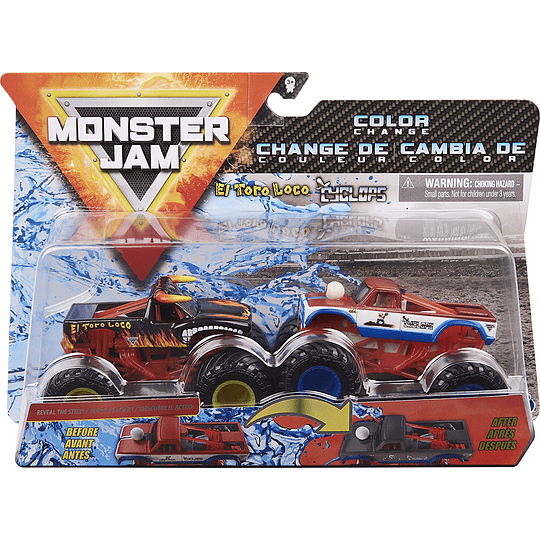 El Toro Loco vs. Cyclops cambian de color Monster Jam, 1:64 Scale