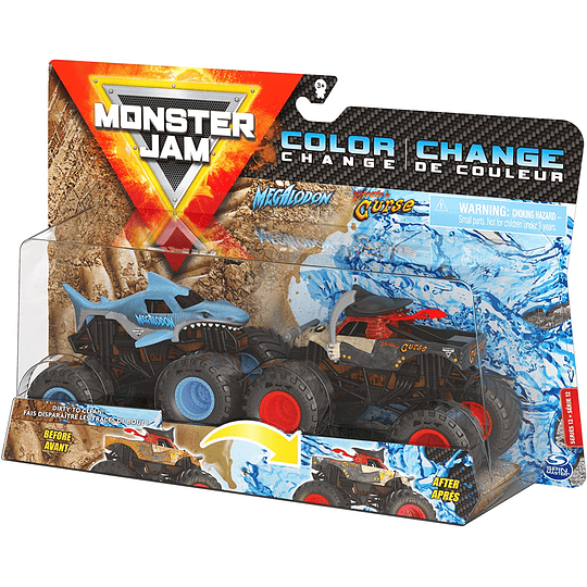 Megalodon vs Pirate's maldición cambio de color