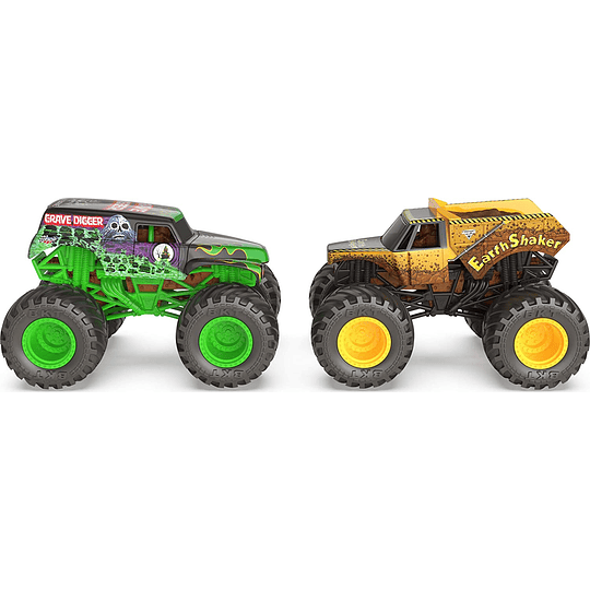 Grave Digger vs Earth Shaker Cambio de color, escala 1:64