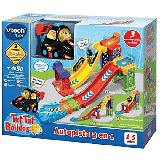 Autopista 3 en 1 Tut tut bólidos VTech