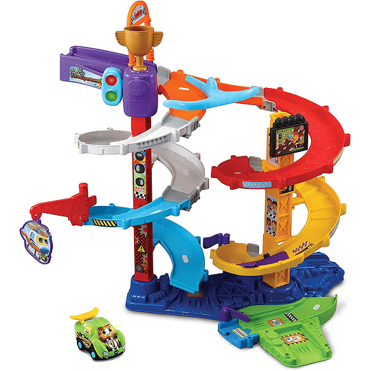 Torre Supertornado TutTut Bólidos con vehículo de Rocky VTech 