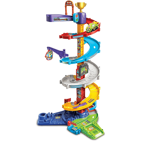 Torre Supertornado TutTut Bólidos con vehículo de Rocky VTech 