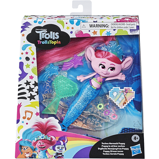 Poppy Sirena Tecno DreamWorks Trolls