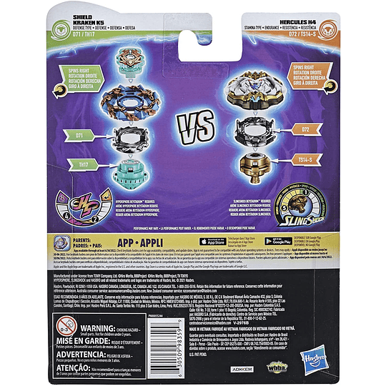 Hercules H4 Slingshock Shield Kraken K5 Hypersphere BEYBLADE Burst Surge Dual