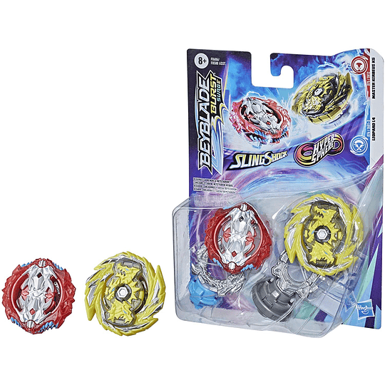 Leopard L4 Slingshock y Master Kerbeus K5 Hypersphere BEYBLADE Burst Surge Dual