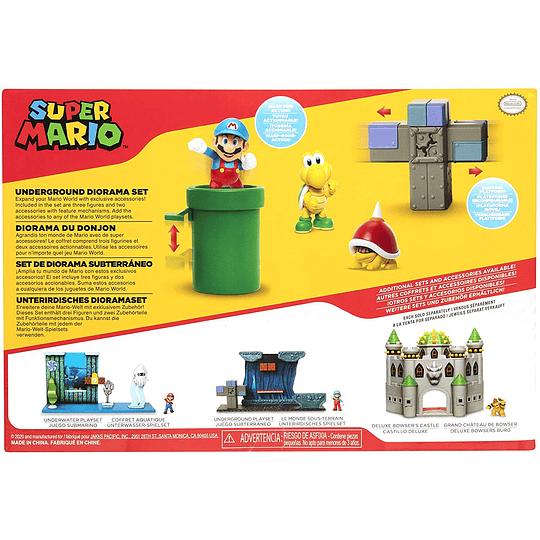  Diorama - Set subterráneo Super Mario World Of Nintendo