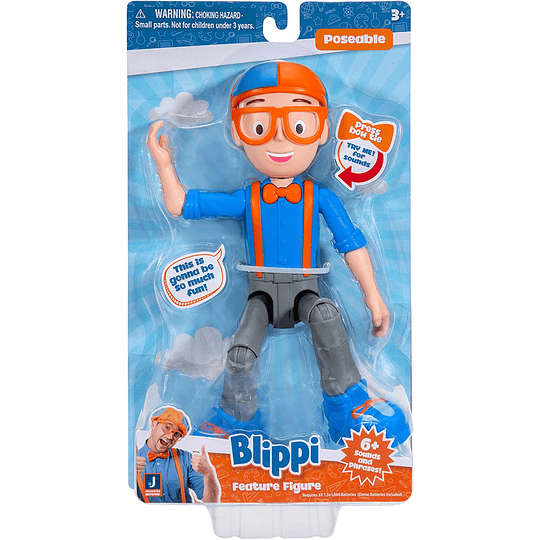  Blippi Articulado con Sonidos y Frases en Español