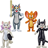 Tom & Jerry Set de 4 Figura Articuladas y 2 Accesorios