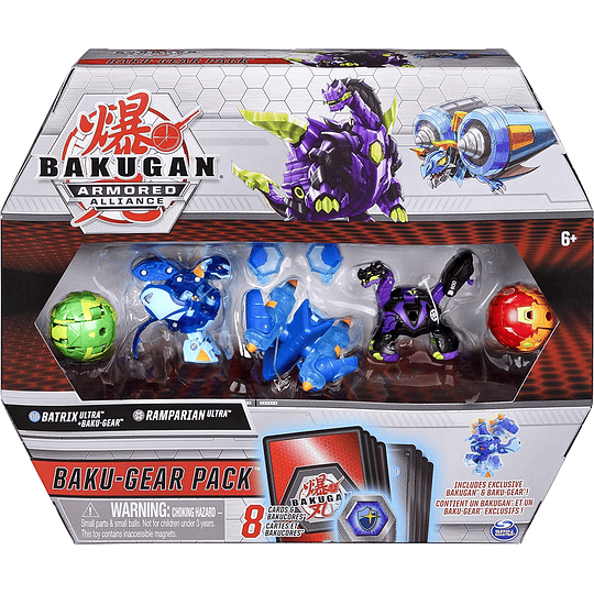 Batrix Ultra con Baku-Gear y Ramparian Ultra Bakugan Baku-Gear 