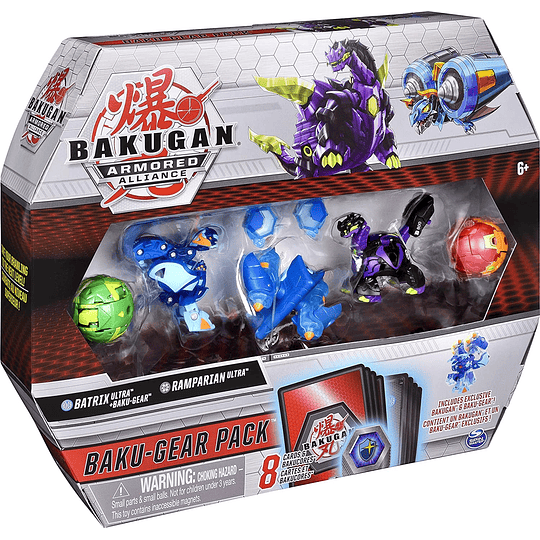Batrix Ultra con Baku-Gear y Ramparian Ultra Bakugan Baku-Gear 