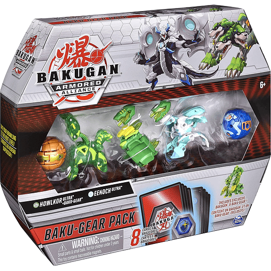 Howlkor Ultra con Baku-Gear y Eenoch Ultra Bakugan Baku-Gear