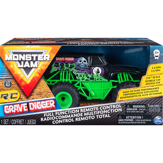 Grave Digger Control Remoto Monster Truck escala 1:24