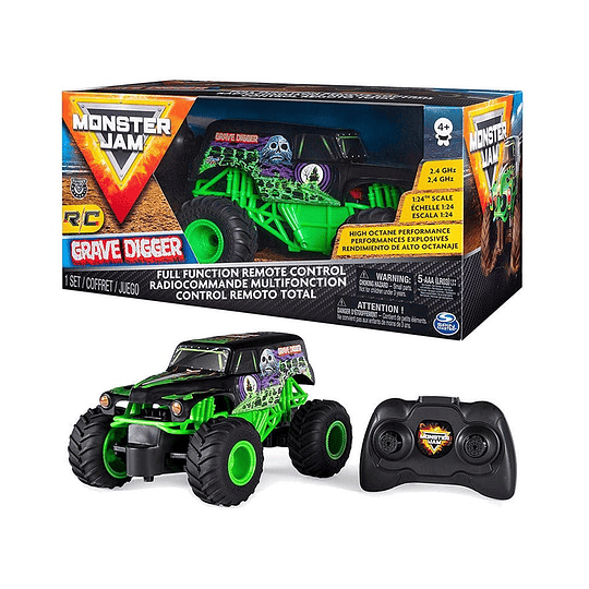 Grave Digger Control Remoto Monster Truck escala 1:24