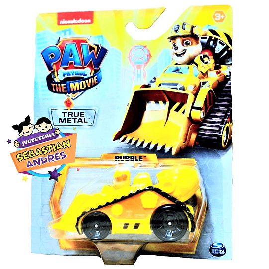 Rubble The Movie Paw Patrol Escala 1:55 True Metal