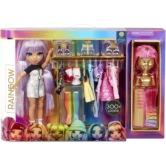 Avery Styles Muñeca exclusiva y Fashion Studio Rainbow High Crea mas de 300 Looks