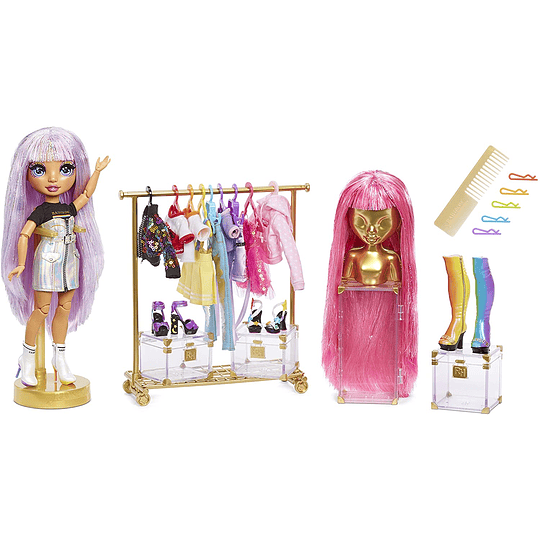 Avery Styles Muñeca exclusiva y Fashion Studio Rainbow High Crea mas de 300 Looks