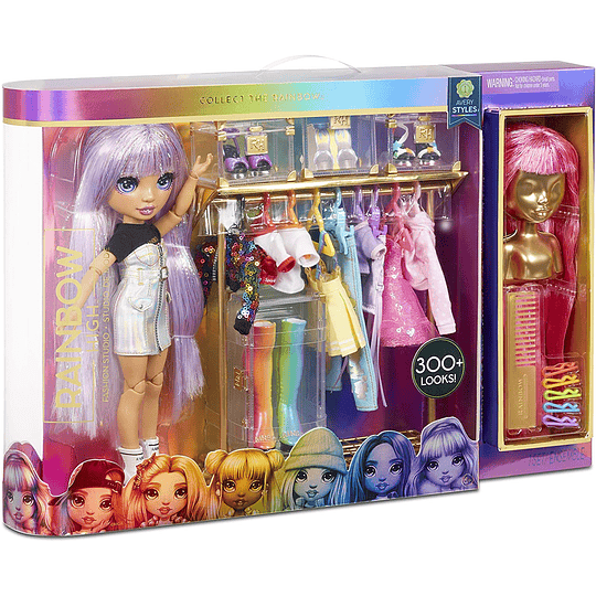 Avery Styles Muñeca exclusiva y Fashion Studio Rainbow High Crea mas de 300 Looks