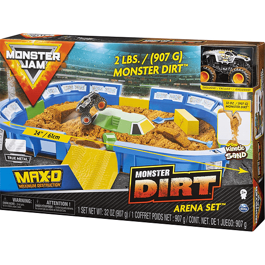 Max-D Monster Jam, Monster Dirt juego de Arena 1:64 escala