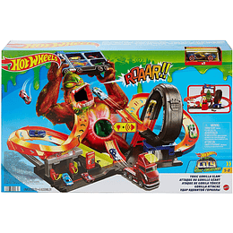 Toxic Gorilla Slam  Hot Wheels Estación de servicio con luces y sonidos