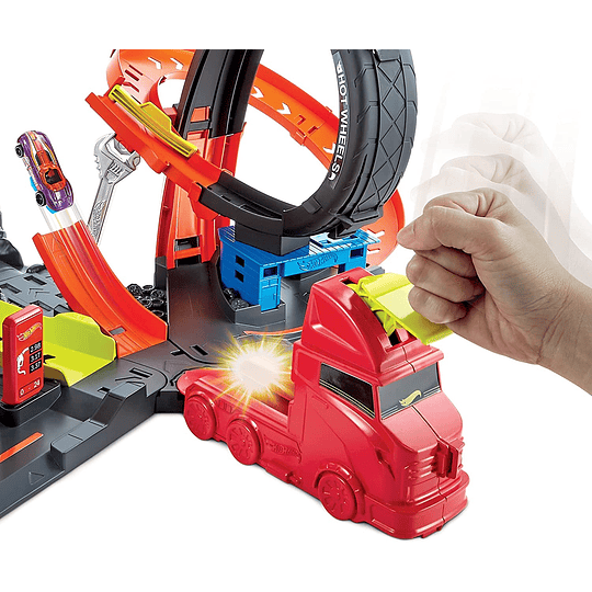 Toxic Gorilla Slam  Hot Wheels Estación de servicio con luces y sonidos