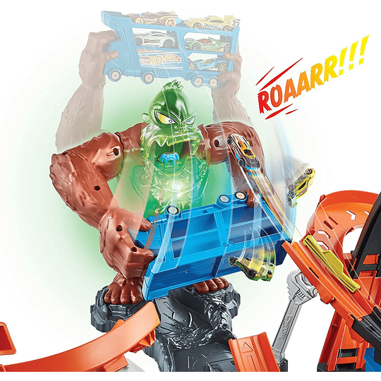 Toxic Gorilla Slam  Hot Wheels Estación de servicio con luces y sonidos