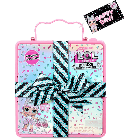Deluxe Presente sorpresa con muñeca de edición limitada y mascota, rosa 