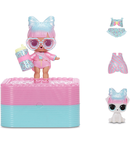 Deluxe Presente sorpresa con muñeca de edición limitada y mascota, rosa 
