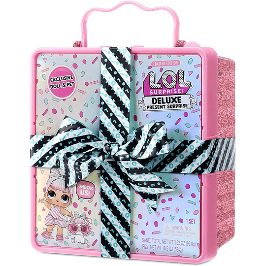 Deluxe Presente sorpresa con muñeca de edición limitada y mascota, rosa 