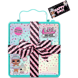  Deluxe Presente sorpresa con muñeca de edición limitada y mascota, color verde azulado 