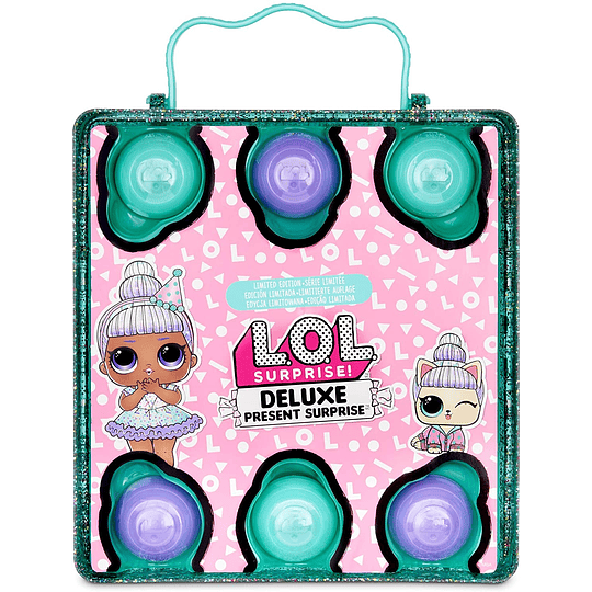  Deluxe Presente sorpresa con muñeca de edición limitada y mascota, color verde azulado 