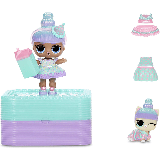  Deluxe Presente sorpresa con muñeca de edición limitada y mascota, color verde azulado 