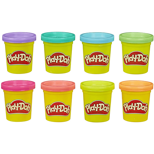Playdoh Pack 8 Jars Multicolor Hasbro 