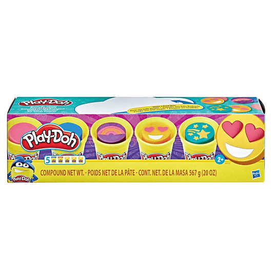 Set de Felicidad 3 botes multicolores inspiradas en los Emojis 2 botes Play-Doh