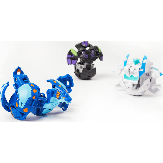  Bakugan Geogan Rising Aquos Serpillious Ultra, Darkus Auratoa, Haos Ninjiton Pack