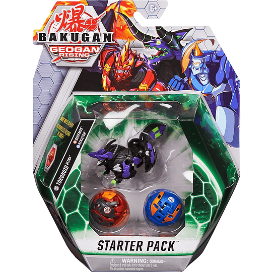 Bakugan Geogan Rising Darkus Toronoid Ultra, Pyrus Behemos, Aquos Ninjiton Pack