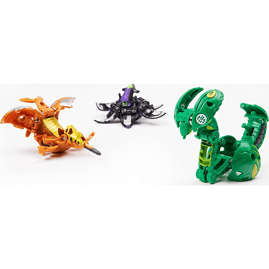 Bakugan Geogan Rising Ventus Apophix Ultra, Darkus Crakanoid, Spear fin Aurelus