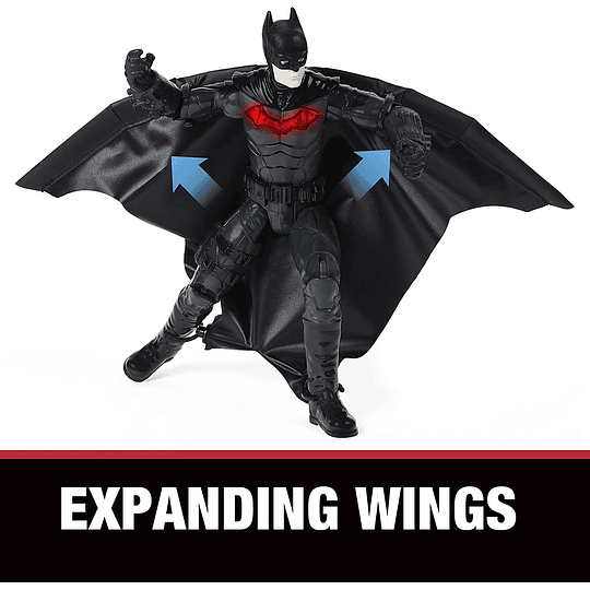 The Batman Wingsuit con luz y Sonido, alas expandibles