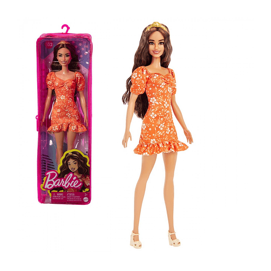 Barbie Fashionistas Vestido Naranja