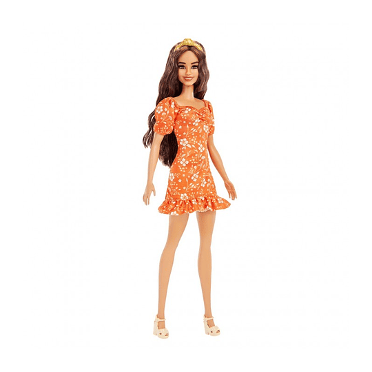 Barbie Fashionistas Vestido Naranja