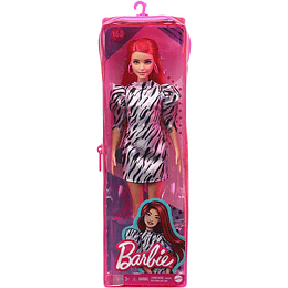  Barbie Fashionista pelirroja con vestido estampado