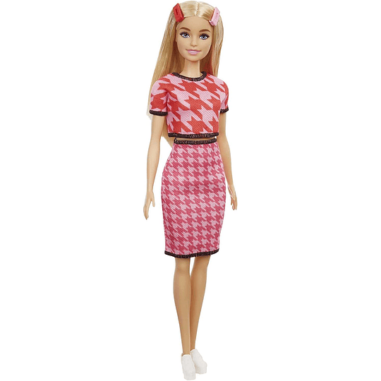  Barbie Fashionista Muñeca rubia con conjunto de falda