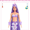  Barbie Muñeca Sirena Color Reveal - Serie Sirenas Arcoíris - 7 Sorpresas